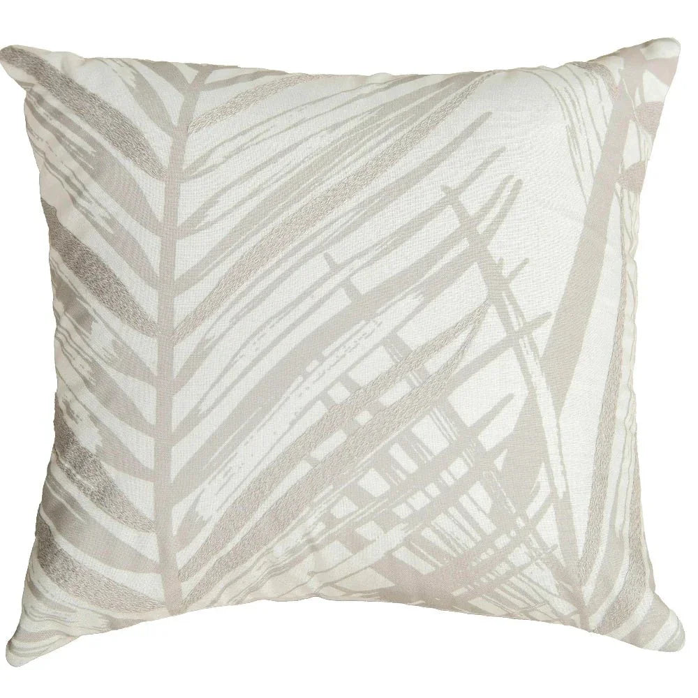Botanical Ivory Outdoor Throw Pillows - LOOMLAN - LOOMLAN - Outdoor Pillows