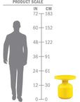 Bottle Accent Table - Mustard Yellow Outdoor End Table - LOOMLAN - Seasonal Living - Outdoor Side Tables