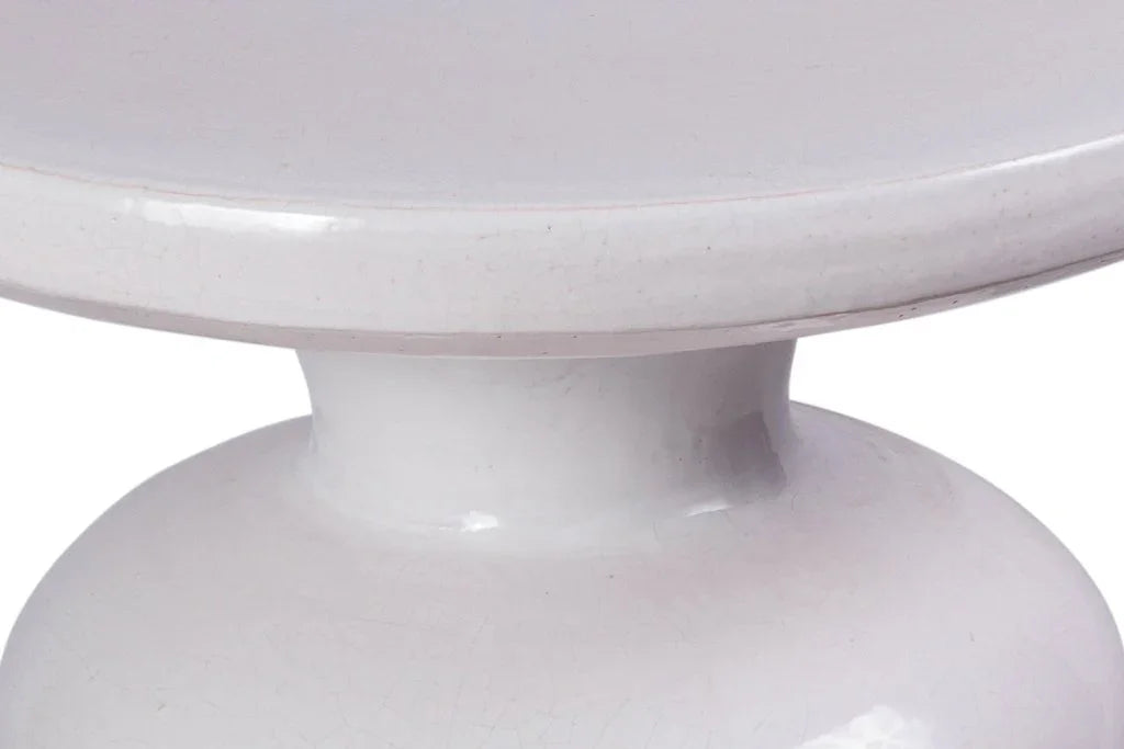 Bottle Ceramic Round Patio Accent Table - LOOMLAN - Seasonal Living - Outdoor Side Tables
