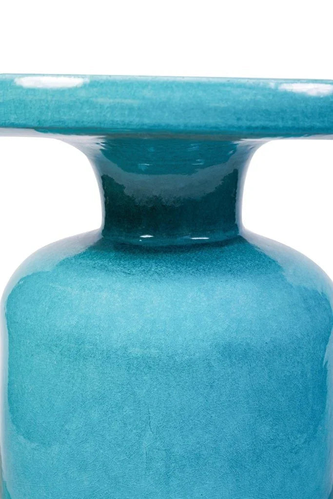 Bottle Ceramic Round Patio Accent Table - LOOMLAN - Seasonal Living - Outdoor Side Tables