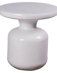 Bottle Ceramic Round Patio Accent Table - LOOMLAN - Seasonal Living - Outdoor Side Tables