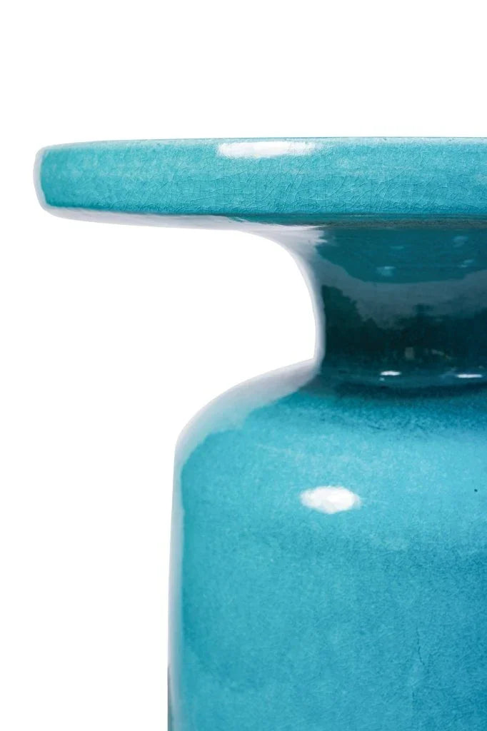 Bottle Ceramic Round Patio Accent Table - LOOMLAN - Seasonal Living - Outdoor Side Tables