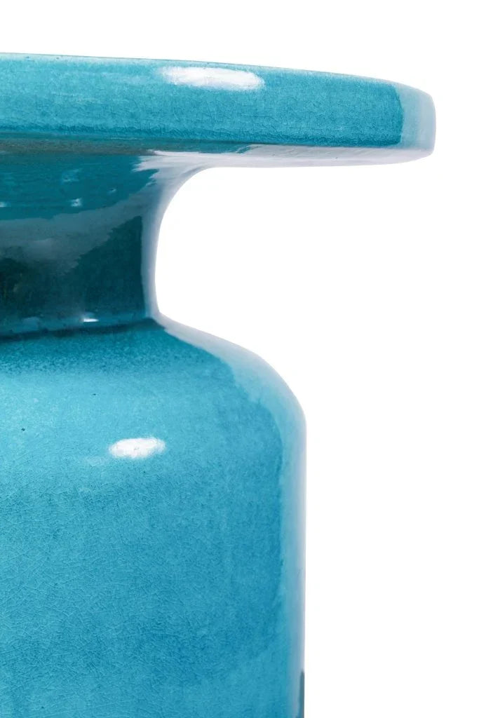 Bottle Ceramic Round Patio Accent Table - LOOMLAN - Seasonal Living - Outdoor Side Tables