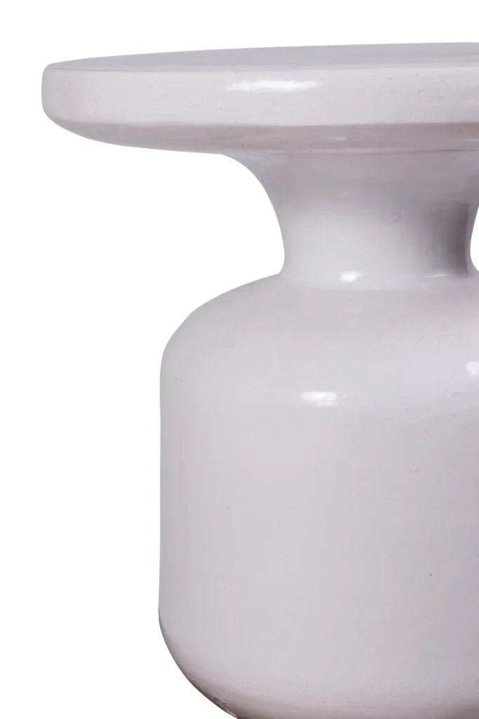Bottle Ceramic Round Patio Accent Table - LOOMLAN - Seasonal Living - Outdoor Side Tables