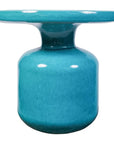 Bottle Ceramic Round Patio Accent Table - LOOMLAN - Seasonal Living - Outdoor Side Tables