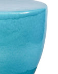Bowness Ceramic Round Patio Accent Table - LOOMLAN - Seasonal Living - Outdoor Side Tables