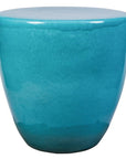 Bowness Ceramic Round Patio Accent Table - LOOMLAN - Seasonal Living - Outdoor Side Tables