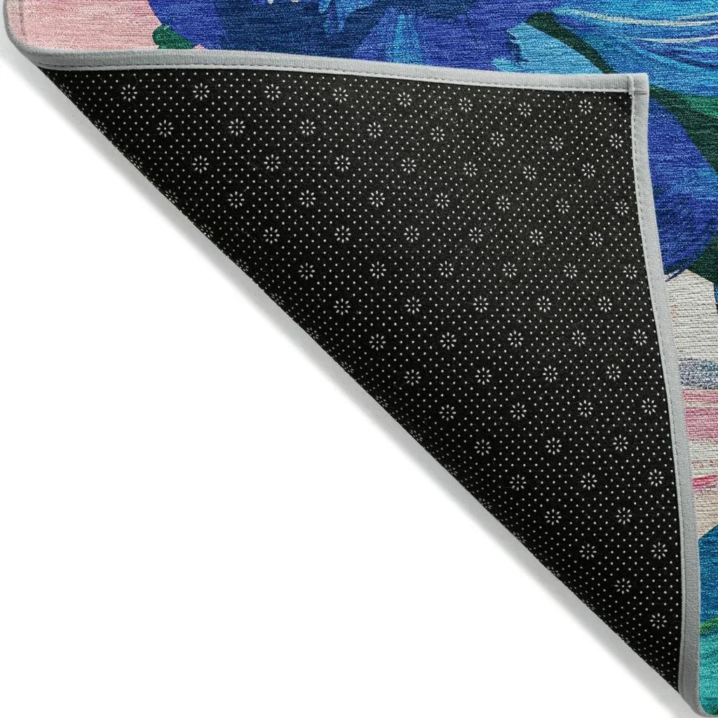 LOOMLAN Rugs Braidea Blue Washable Indoor-Outdoor Rug