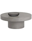 Brando Concrete Outdoor Round Coffee Table - LOOMLAN - SUNPAN - Outdoor Coffee Tables