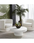 Brando Concrete Outdoor Round Coffee Table - LOOMLAN - SUNPAN - Outdoor Coffee Tables
