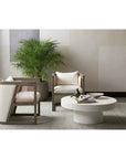 Brando Concrete Outdoor Round Coffee Table - LOOMLAN - SUNPAN - Outdoor Coffee Tables