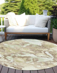 LOOMLAN Rugs Branza Brown Washable Indoor-Outdoor Rug