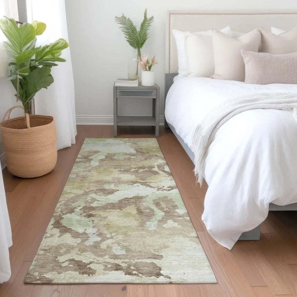 LOOMLAN Rugs Branza Brown Washable Indoor-Outdoor Rug