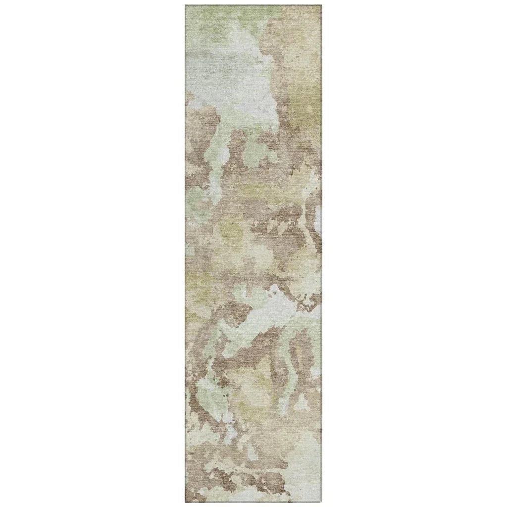 LOOMLAN Rugs Branza Brown Washable Indoor-Outdoor Rug