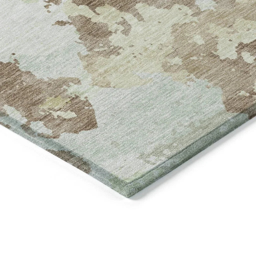 LOOMLAN Rugs Branza Brown Washable Indoor-Outdoor Rug
