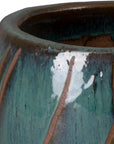 Emissary Breeze Round Teal Ceramic Planter