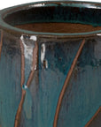 Emissary Breeze Round Teal Ceramic Planter