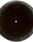 Emissary Breeze Round Teal Ceramic Planter