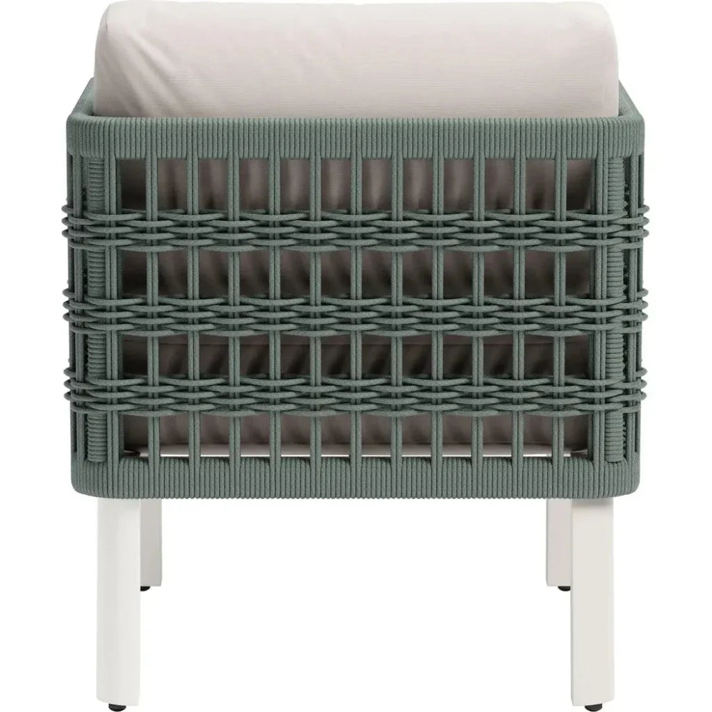 Bridgehampton Aluminum White Armchair - LOOMLAN - Zuo Modern - Outdoor Accent Chairs