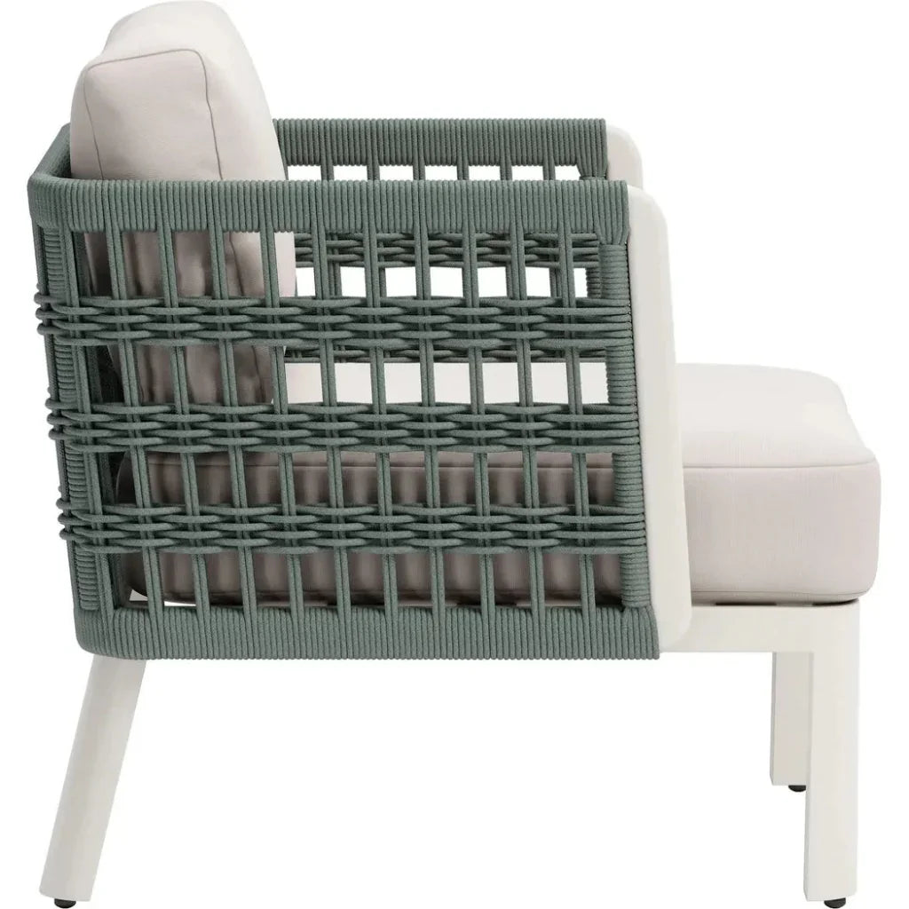 Bridgehampton Aluminum White Armchair - LOOMLAN - Zuo Modern - Outdoor Accent Chairs