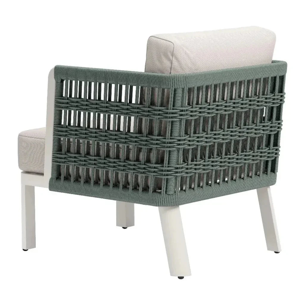 Bridgehampton Aluminum White Armchair - LOOMLAN - Zuo Modern - Outdoor Accent Chairs