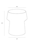 Brie End Table - Contemporary Grey Concrete - LOOMLAN - SUNPAN - Side Tables