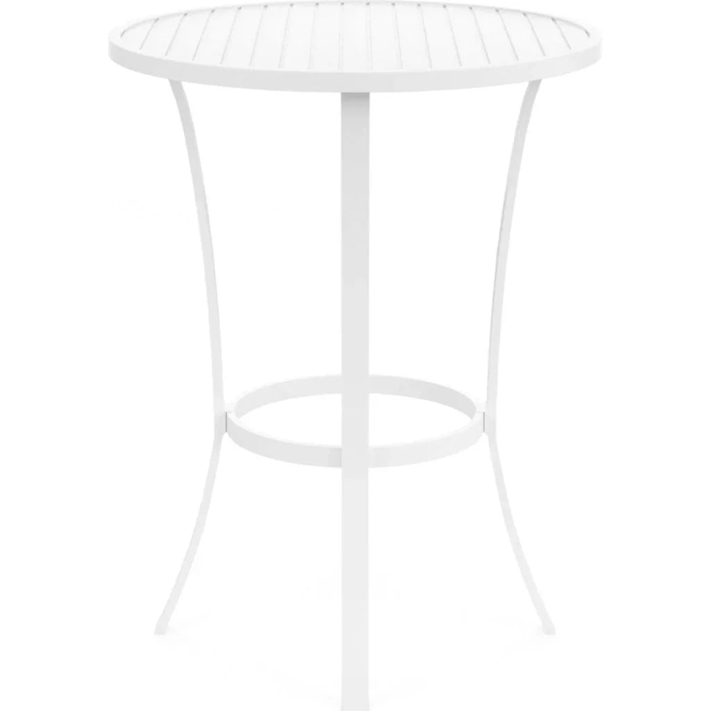 Bristol Aluminum Round Outdoor Pub Table - LOOMLAN - Sunset West - Outdoor Counter Tables
