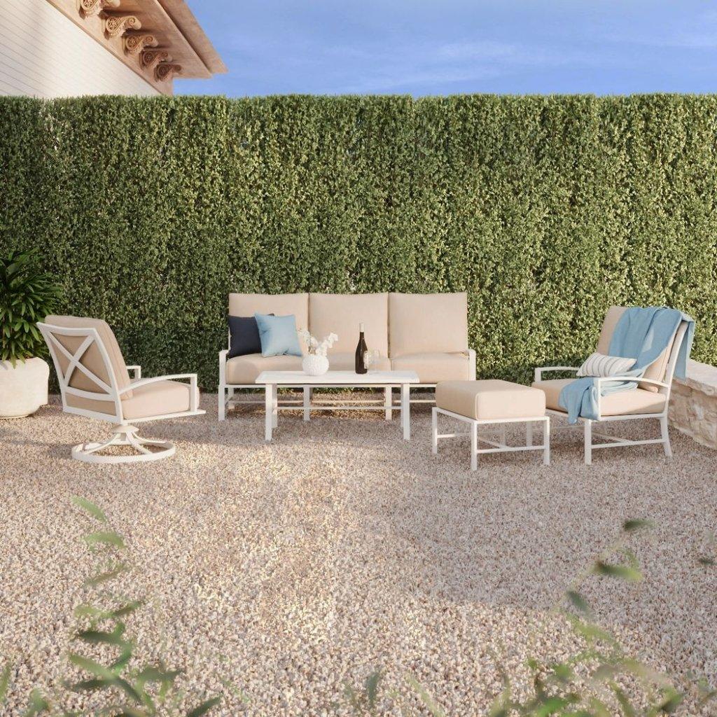 Bristol Sunbrella Outdoor Ottoman - LOOMLAN - Sunset West - Outdoor Ottomans