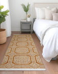 Brithara Orange Washable Indoor - Outdoor Rug - LOOMLAN - LOOMLAN Rugs - Outdoor Rugs