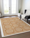 Brithara Orange Washable Indoor - Outdoor Rug - LOOMLAN - LOOMLAN Rugs - Outdoor Rugs