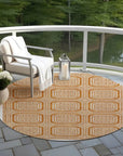 Brithara Orange Washable Indoor - Outdoor Rug - LOOMLAN - LOOMLAN Rugs - Outdoor Rugs