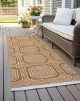 Brithara Orange Washable Indoor - Outdoor Rug - LOOMLAN - LOOMLAN Rugs - Outdoor Rugs
