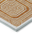 Brithara Orange Washable Indoor - Outdoor Rug - LOOMLAN - LOOMLAN Rugs - Outdoor Rugs