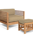 Soleil Teak Patio Lounge Set with Sunbrella Cushion 2PC -- view 40