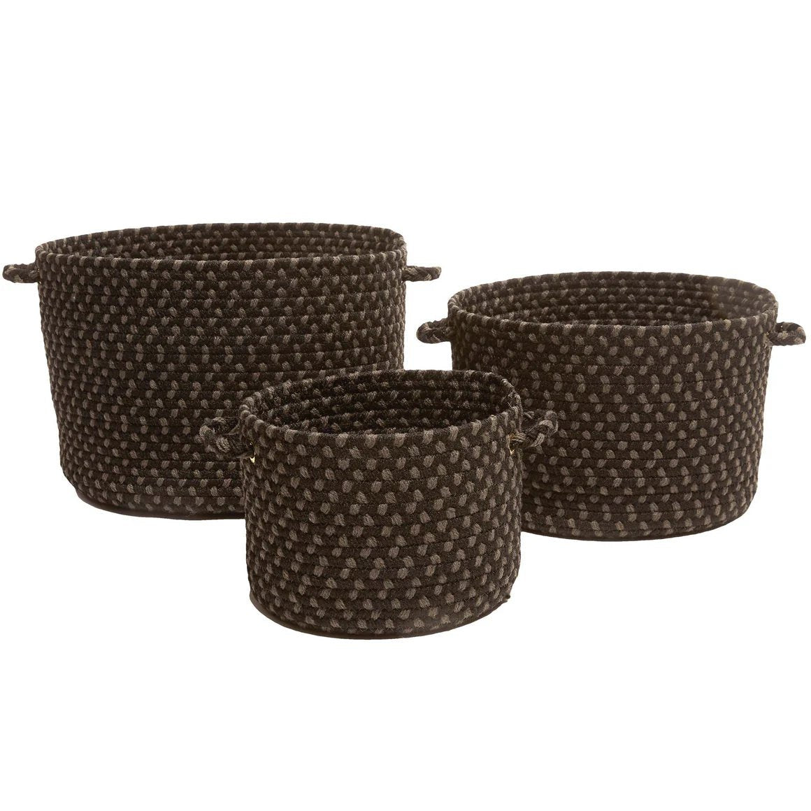 Rhody Rug Twin River Braided Handmade Indoor-Outdoor Basket 3PC