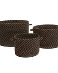 Rhody Rug Twin River Braided Handmade Indoor-Outdoor Basket 3PC