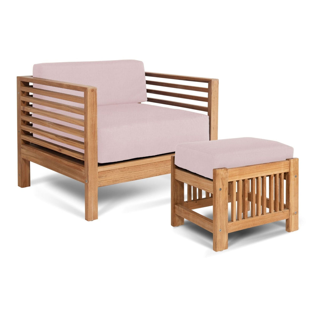 Soleil Teak Patio Lounge Set with Sunbrella Cushion 2PC -- view 35