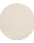 Azure 31" Cement Top Round White Outdoor Coffee Table -- White, Brown