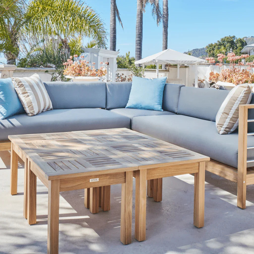 SoHo Teak Patio Sectional Sofa with Sunbrella Cushion -- view 6