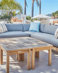 SoHo Teak Patio Sectional Sofa with Sunbrella Cushion -- view 6