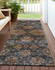 LOOMLAN Rugs Cadenza Blue Washable Indoor-Outdoor Rug