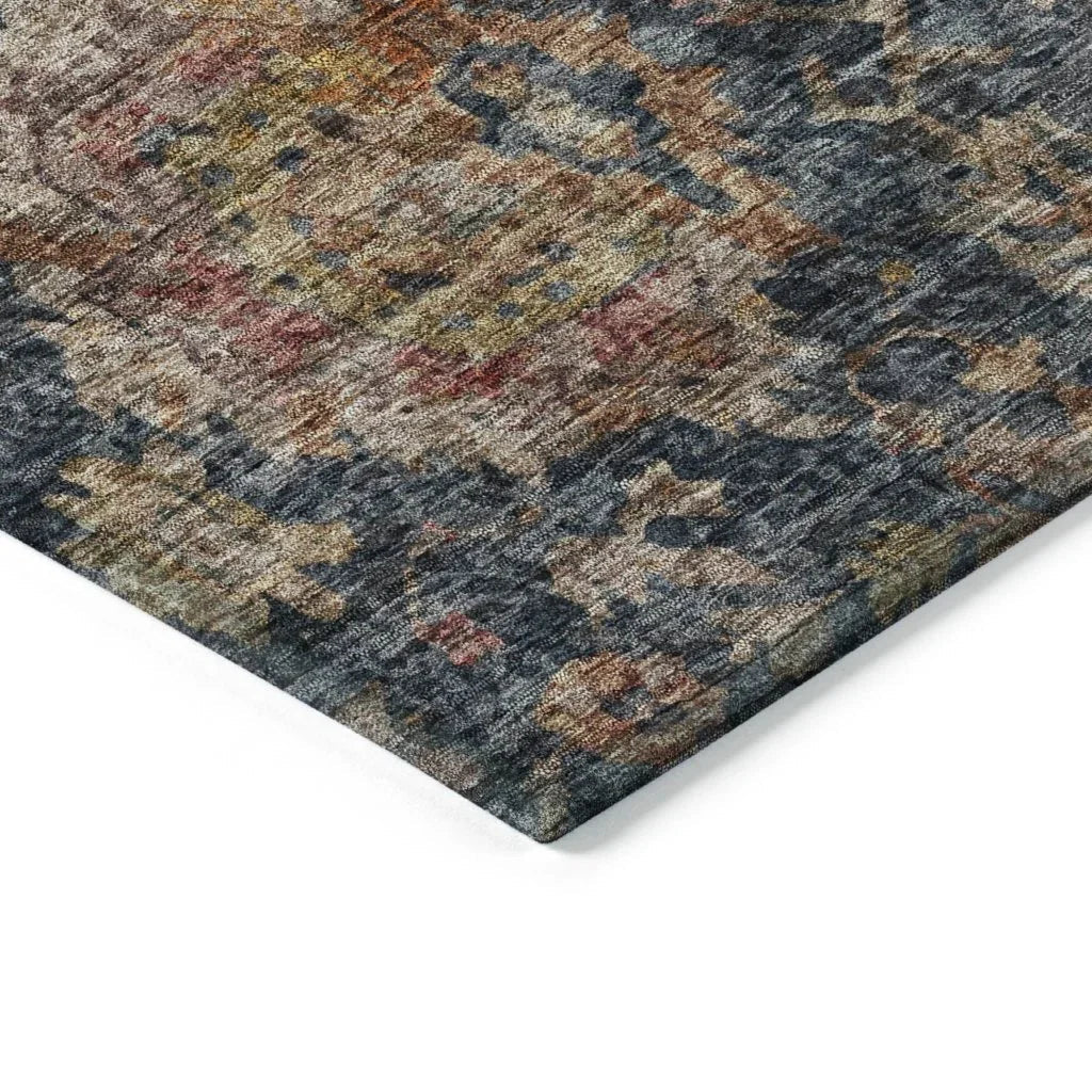 LOOMLAN Rugs Cadenza Blue Washable Indoor-Outdoor Rug