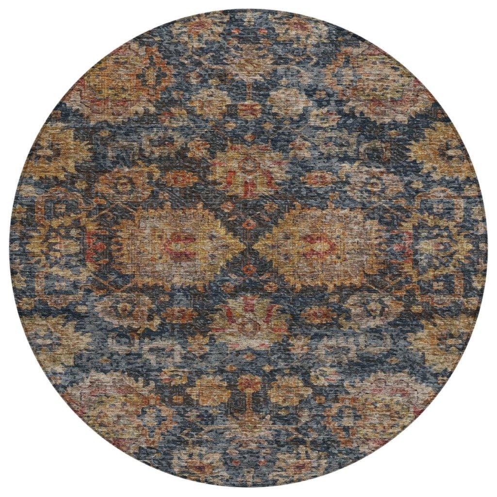LOOMLAN Rugs Cadenza Blue Washable Indoor-Outdoor Rug
