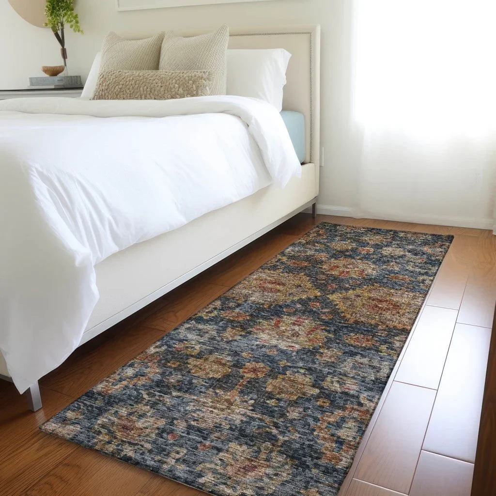 LOOMLAN Rugs Cadenza Blue Washable Indoor-Outdoor Rug