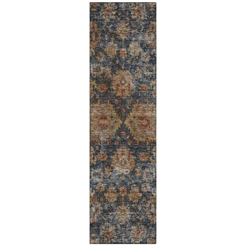 LOOMLAN Rugs Cadenza Blue Washable Indoor-Outdoor Rug