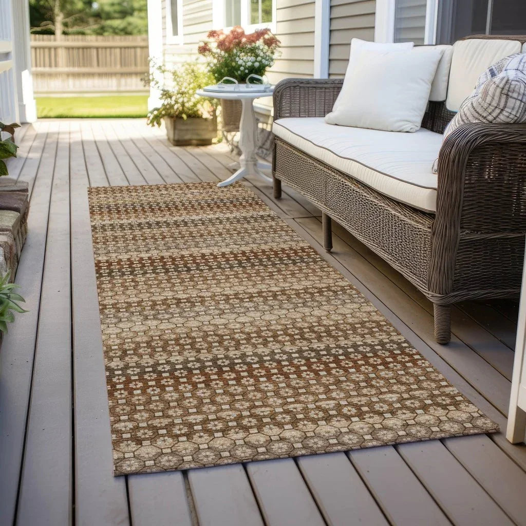 LOOMLAN Rugs Cadira Orange Washable Indoor-Outdoor Rug