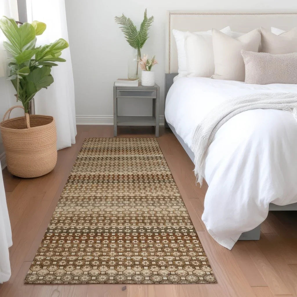 LOOMLAN Rugs Cadira Orange Washable Indoor-Outdoor Rug