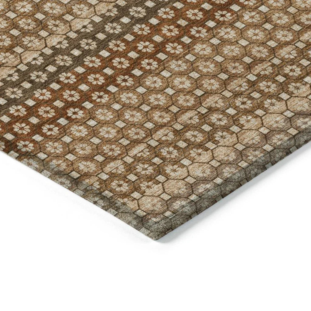 LOOMLAN Rugs Cadira Orange Washable Indoor-Outdoor Rug