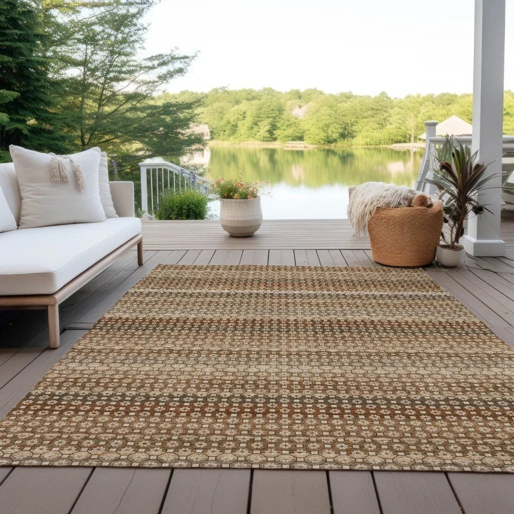 LOOMLAN Rugs Cadira Orange Washable Indoor-Outdoor Rug