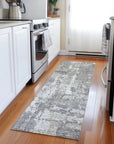 LOOMLAN Rugs Caelan Gray Washable Indoor-Outdoor Rug